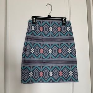 Tribal/Aztec Print Pencil Skirt